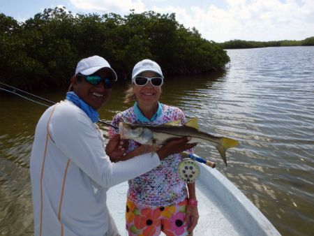 fly fishing snook punta allen
